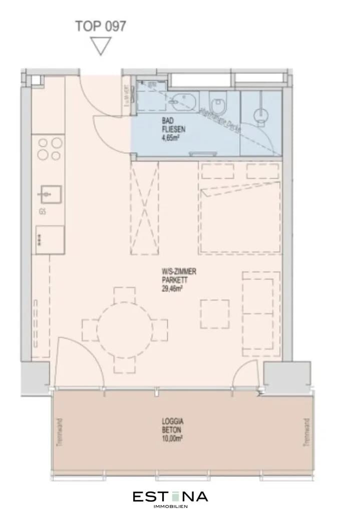 1-Zimmer-Wohnung mieten in Wien – 34,11 m², € 1.200 – Bild 18 von 18