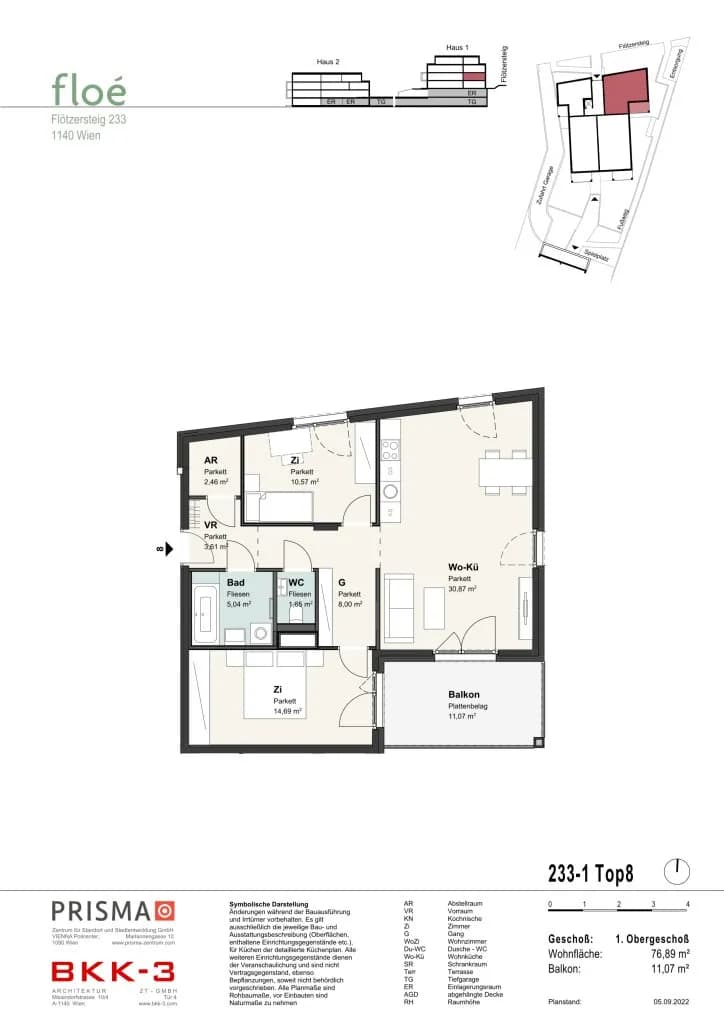 3-Zimmer-Wohnung mieten in Wien – 76,89 m², € 1.799 – Bild 6 von 6
