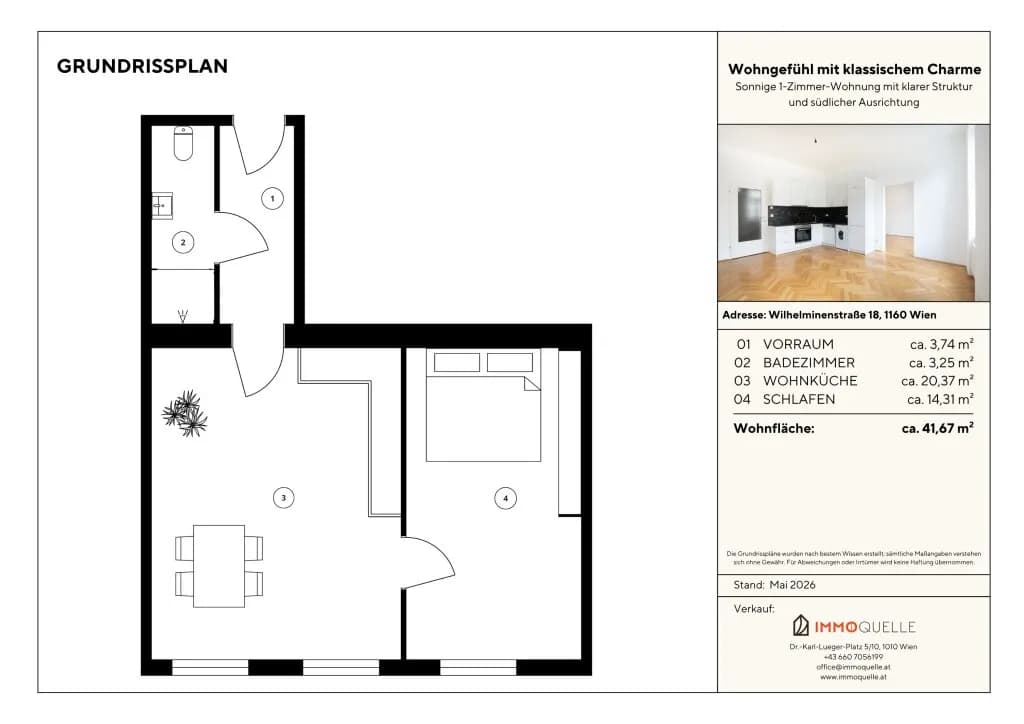 2-Zimmer-Wohnung kaufen in Wien – 41,67 m², € 189.000 – Bild 9 von 9