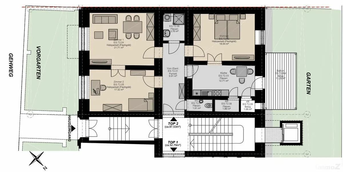 3-Zimmer-Wohnung kaufen in Graz – 87,53 m², € 514.707 – Bild 2 von 2