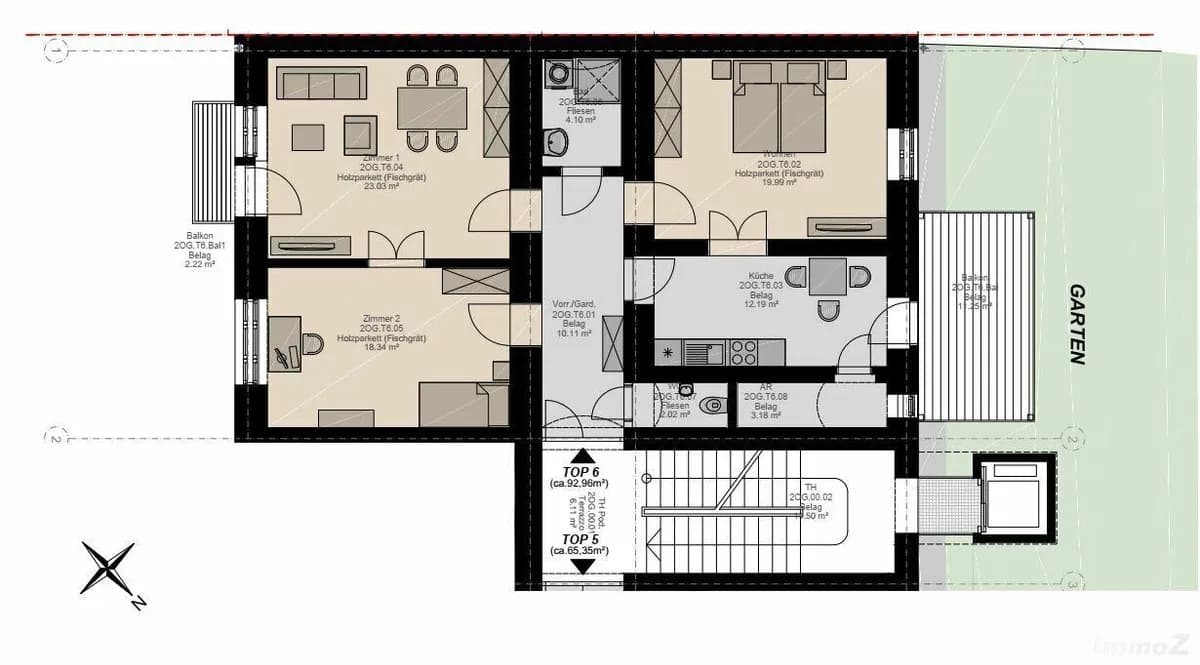 4-Zimmer-Wohnung kaufen in Graz – 92,96 m², € 555.396 – Bild 2 von 2