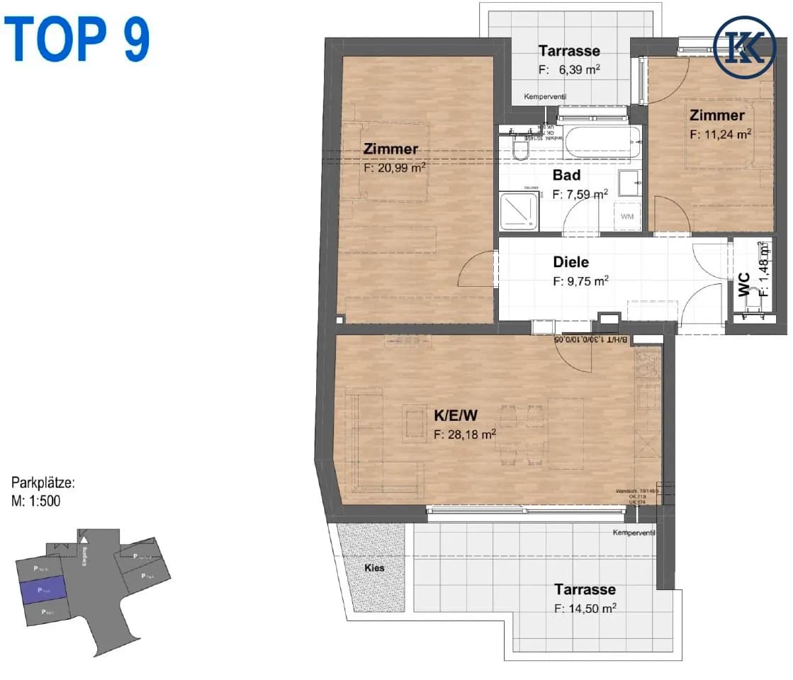 3-Zimmer-Wohnung kaufen in Wien – 79,76 m², € 599.900 – Bild 58 von 66