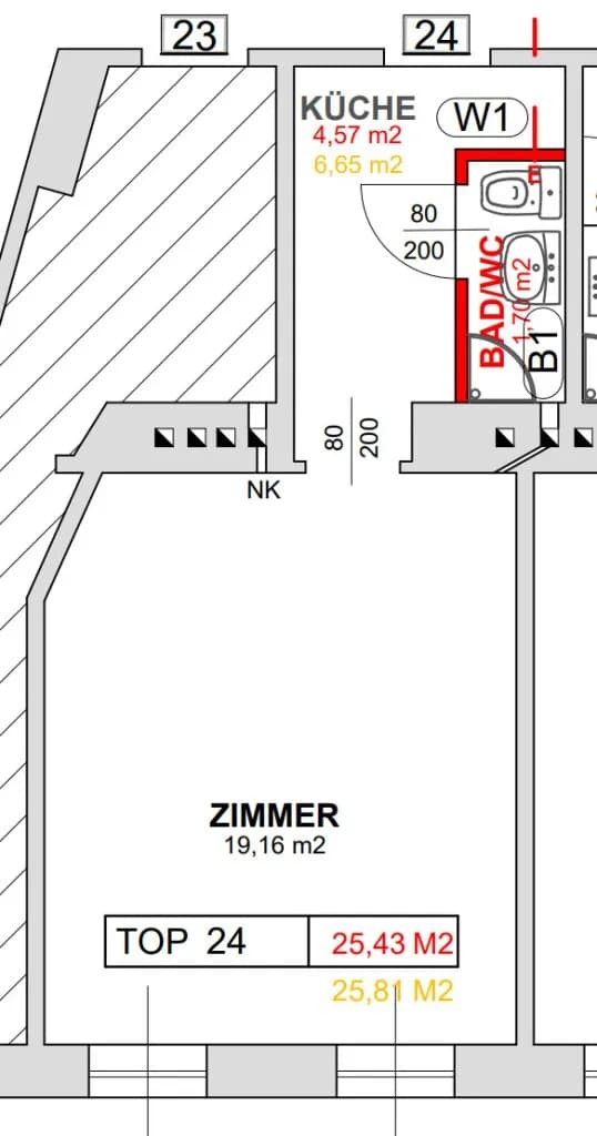 1-Zimmer-Wohnung kaufen in Wien – 25,53 m², € 94.900 – Bild 12 von 12