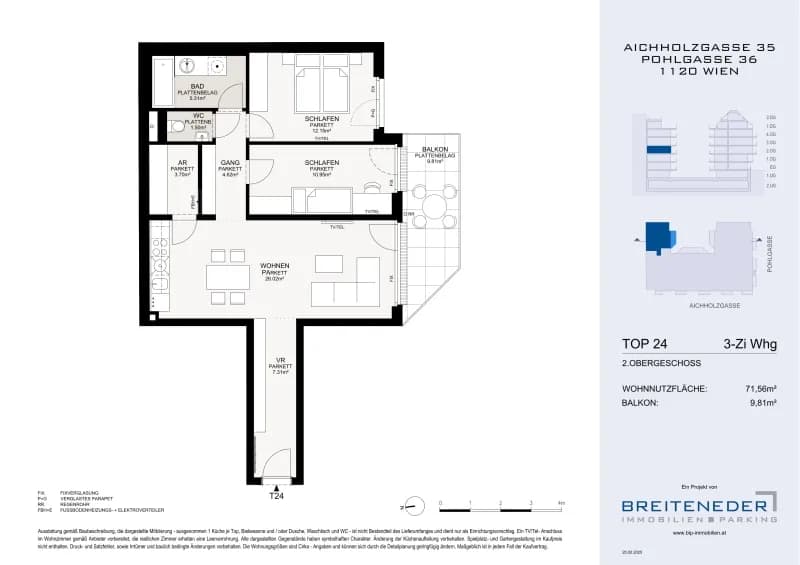 3-Zimmer-Wohnung kaufen in Wien – 71,56 m², € 525.000 – Bild 10 von 11