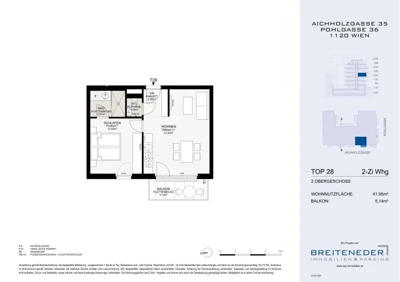 2-Zimmer-Wohnung kaufen in Wien – 41,95 m², € 290.000 – Bild 10 von 11