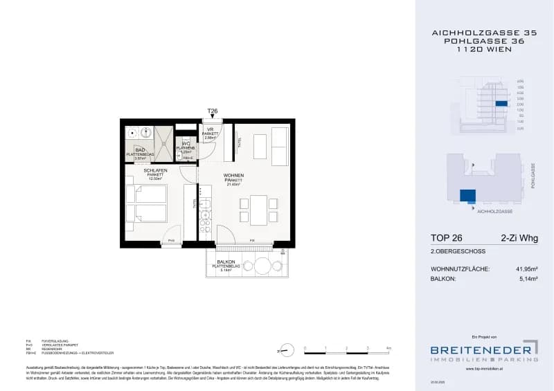 2-Zimmer-Wohnung kaufen in Wien – 41,95 m², € 290.000 – Bild 10 von 11