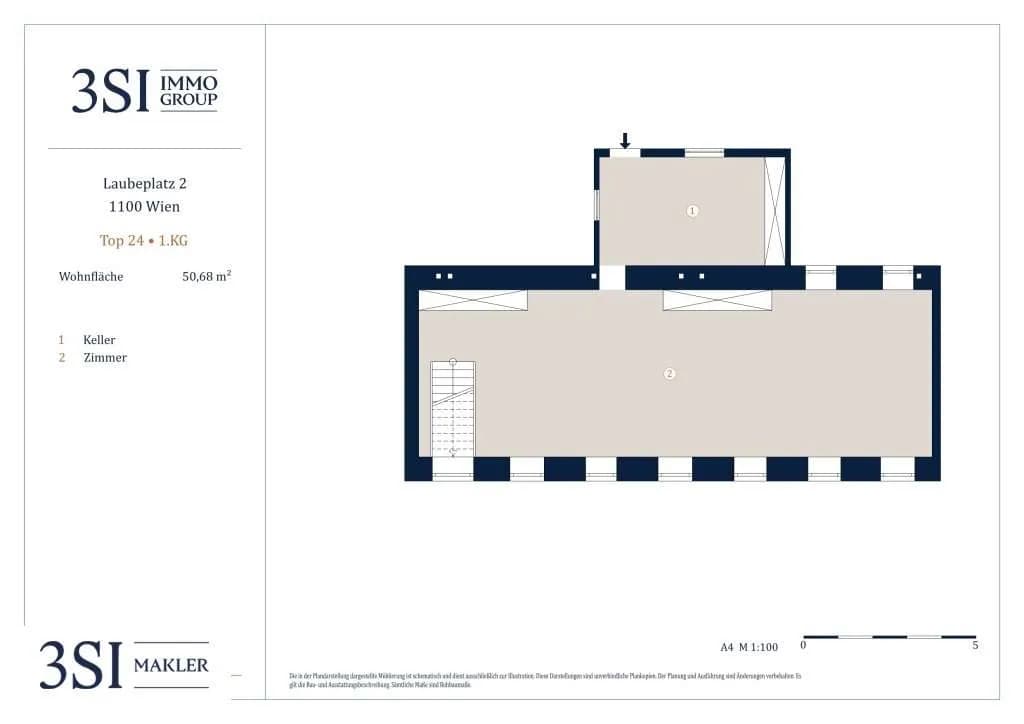2-Zimmer-Gewerbeimmobilie kaufen in Wien – 124 m², € 139.000 – Bild 4 von 4