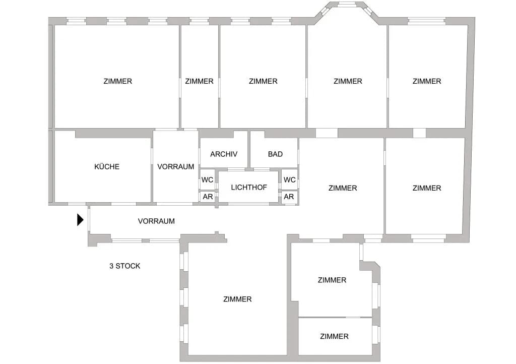 9-Zimmer-Gewerbeimmobilie mieten in Wien – 294 m², € 4.253 – Bild 11 von 11
