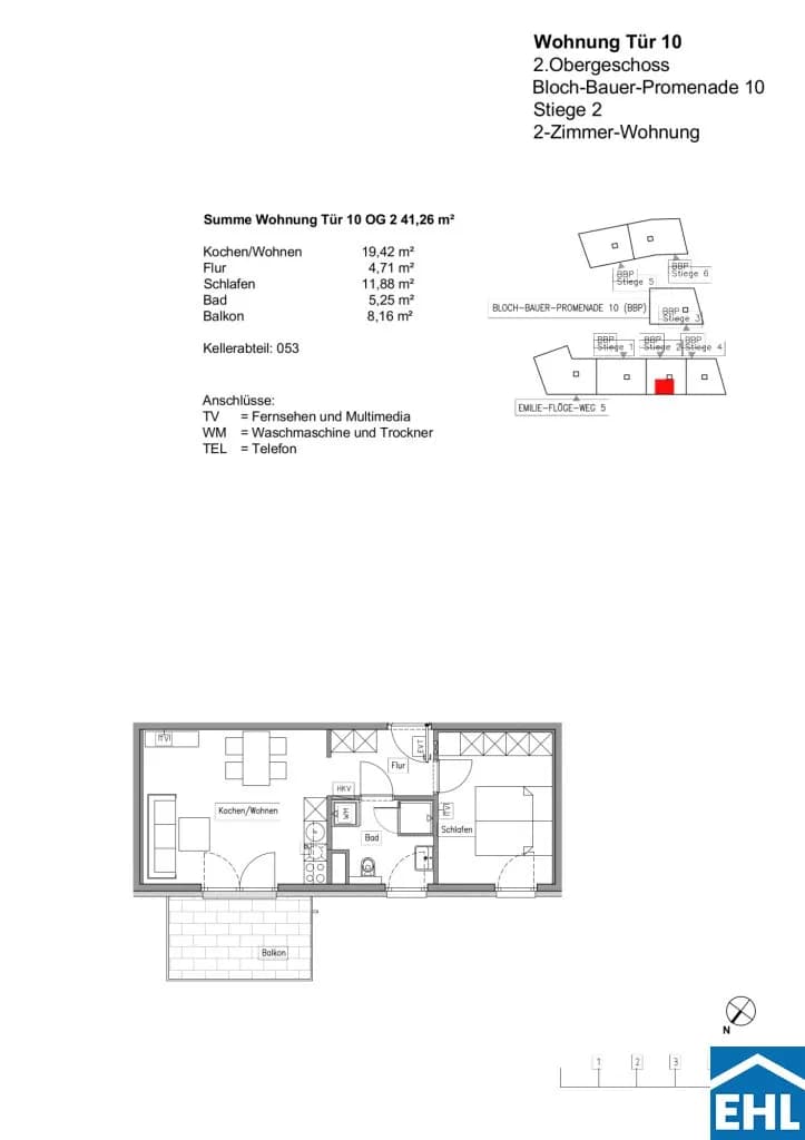 2-Zimmer-Wohnung mieten in Wien – 41,25 m², € 960 – Bild 6 von 6