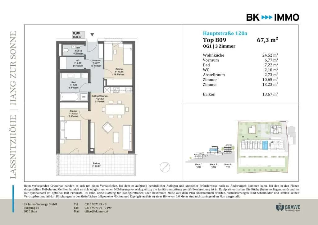 3-Zimmer-Wohnung kaufen in Graz-Umgebung – 67,3 m², € 345.000 – Bild 4 von 4