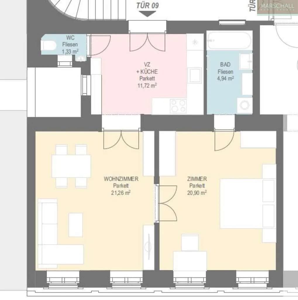 2-Zimmer-Wohnung kaufen in Wien – 60 m², € 490.000 – Bild 6 von 6