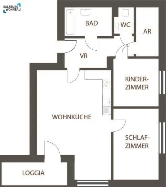 3-Zimmer-Wohnung mieten in Tamsweg – 73 m², € 712 – Bild 7 von 7