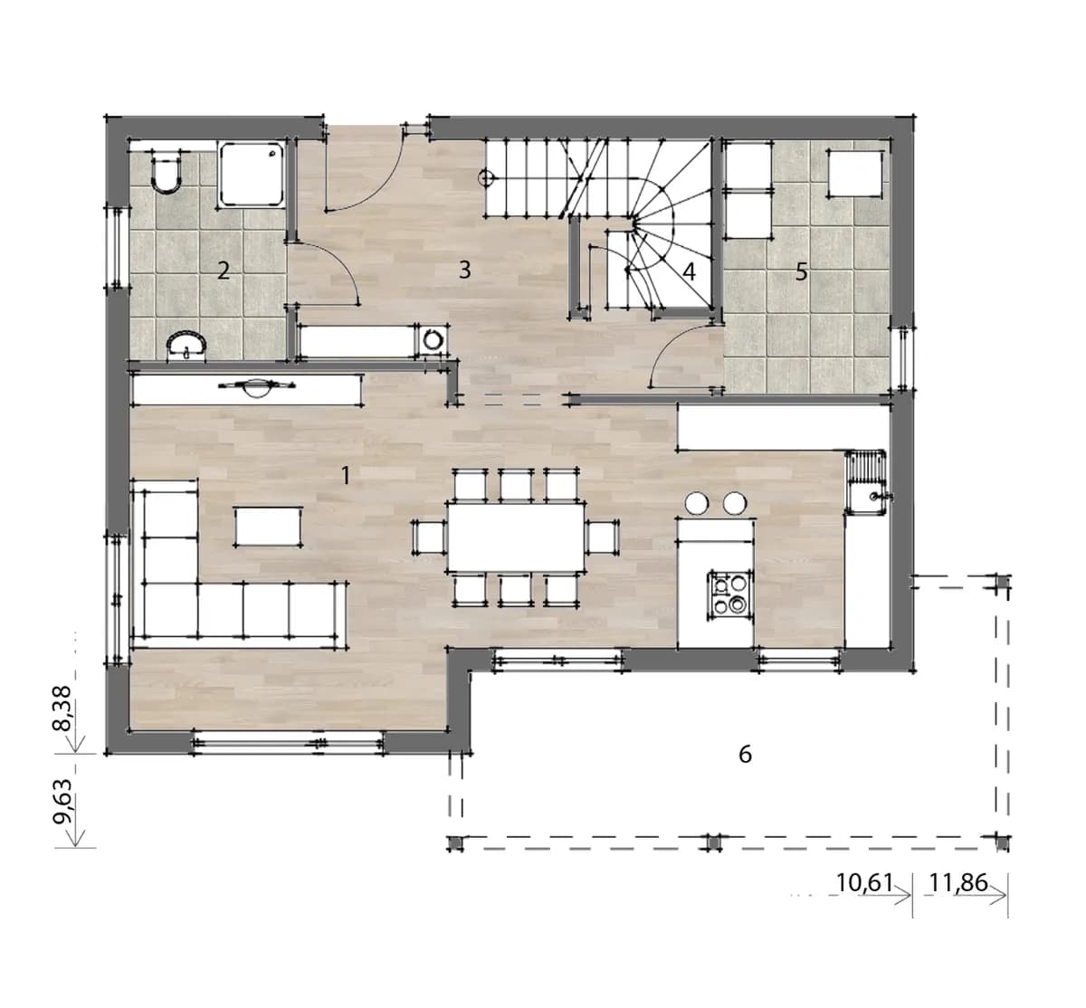 5-Zimmer-Haus kaufen in Südoststeiermark – 135 m², € 202.350 – Bild 3 von 9