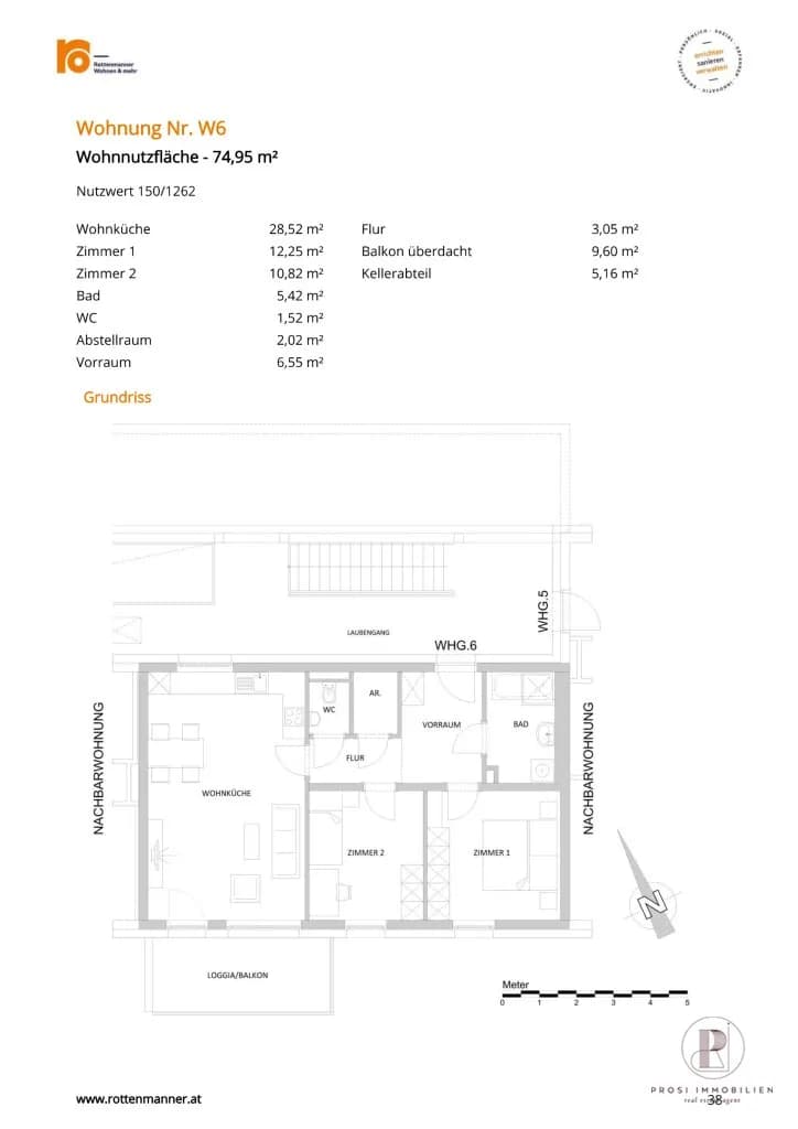 3-Zimmer-Wohnung mieten in Leibnitz – 77,18 m², € 916 – Bild 2 von 2