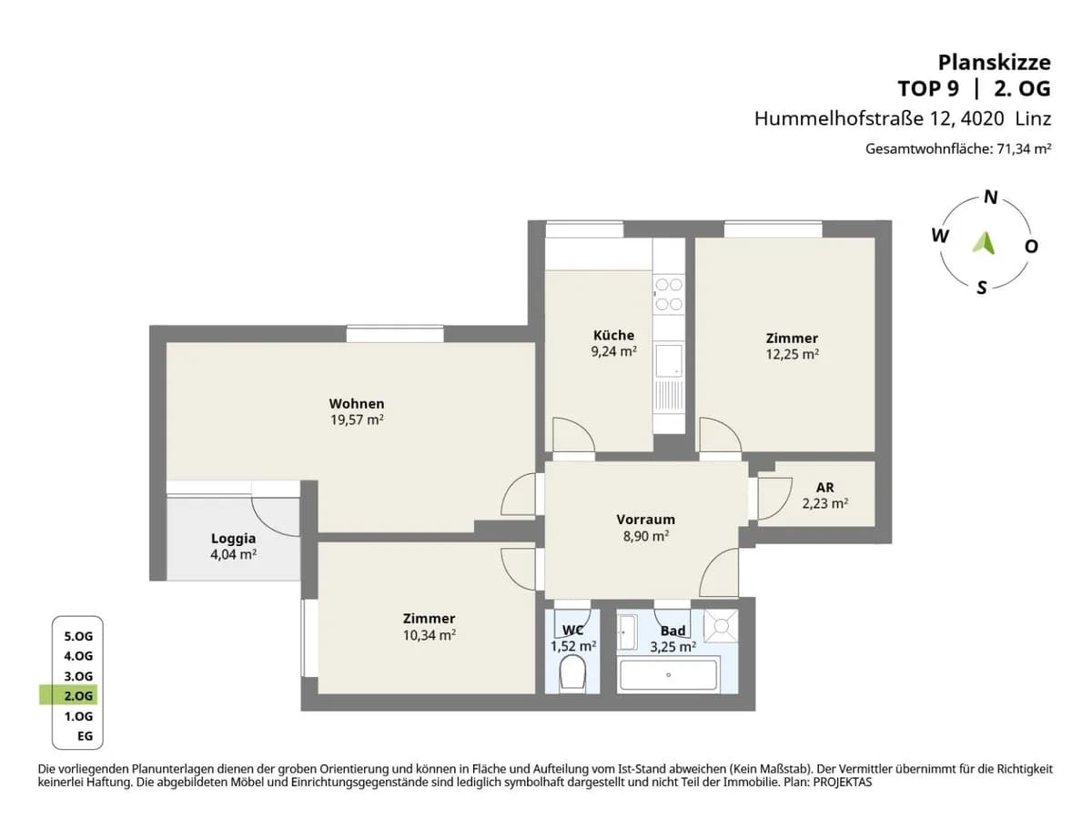 3-Zimmer-Wohnung kaufen in Linz – 67,3 m², € 229.000 – Bild 17 von 17