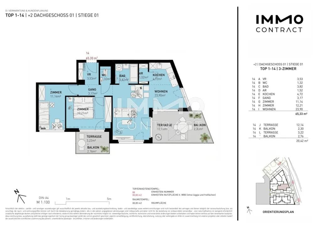 3-Zimmer-Wohnung kaufen in Wien – 65,33 m², € 441.500 – Bild 9 von 9
