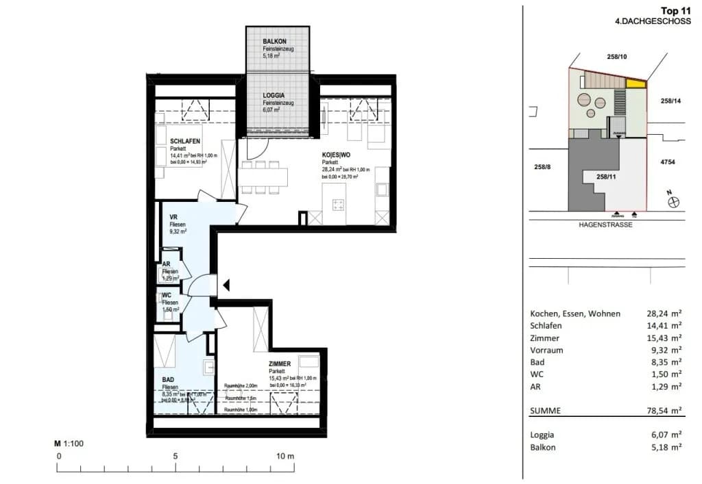 3-Zimmer-Wohnung kaufen in Linz – 78,8 m², € 569.000 – Bild 12 von 16