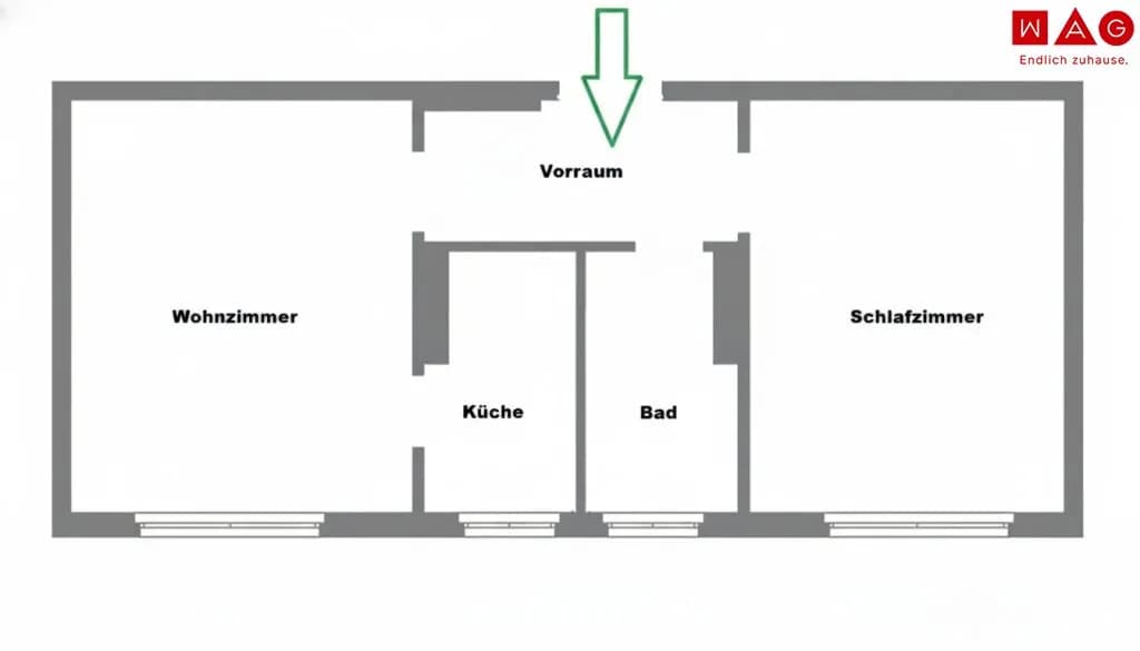 2-Zimmer-Wohnung mieten in Leoben – 50,04 m², € 423 – Bild 8 von 8