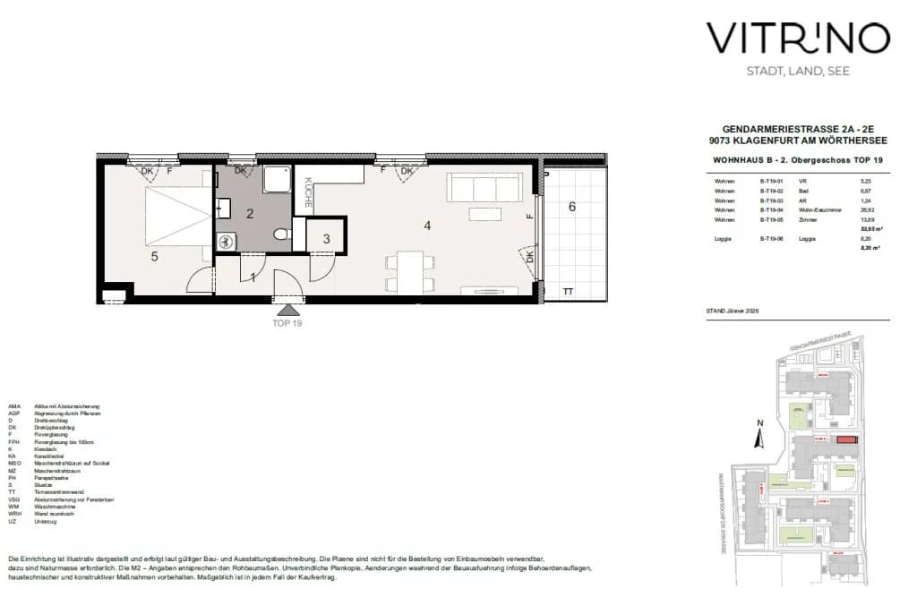 2-Zimmer-Wohnung mieten in Klagenfurt – 53,95 m², € 1.003 – Bild 13 von 13