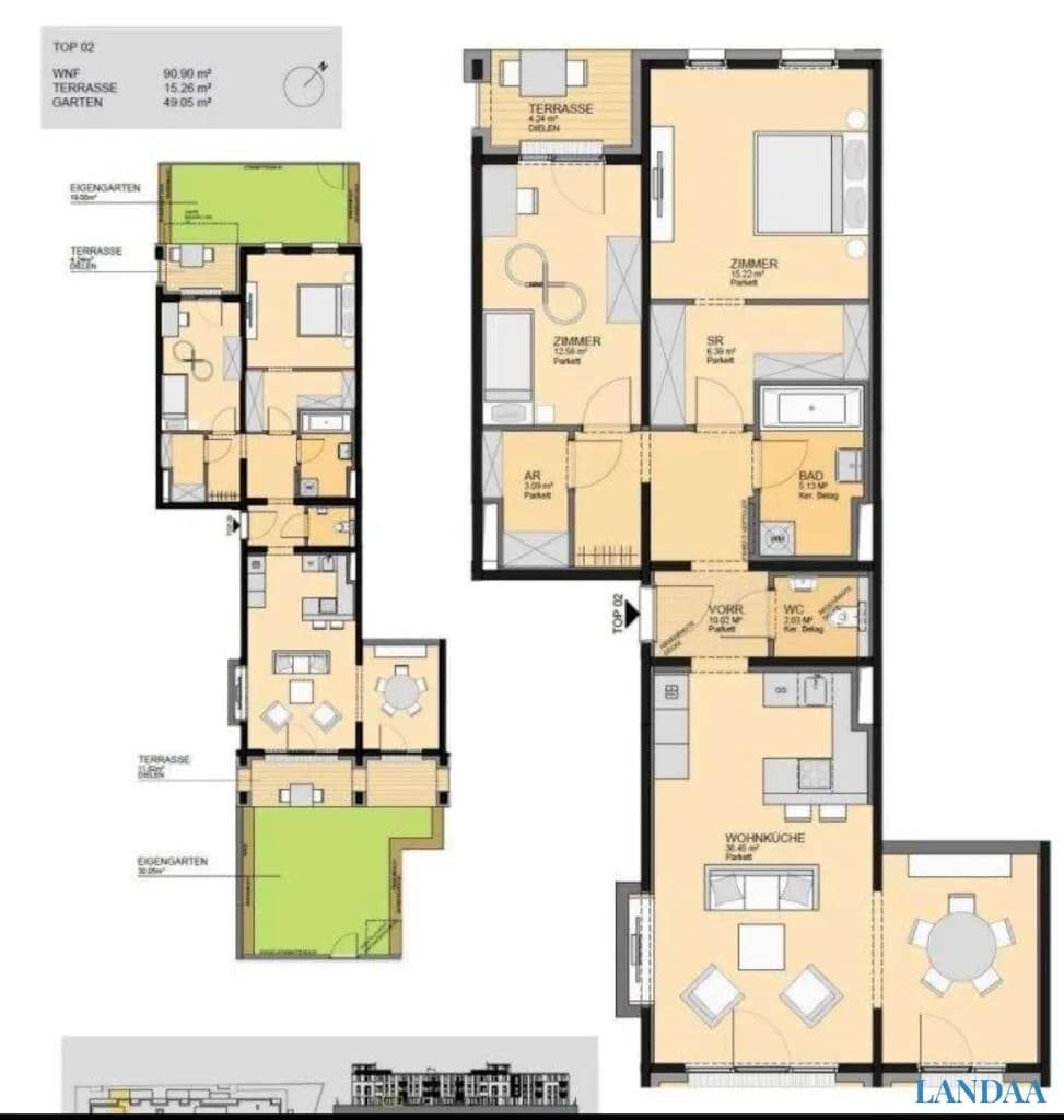 3-Zimmer-Wohnung kaufen in Baden – 90,9 m², € 369.000 – Bild 4 von 16
