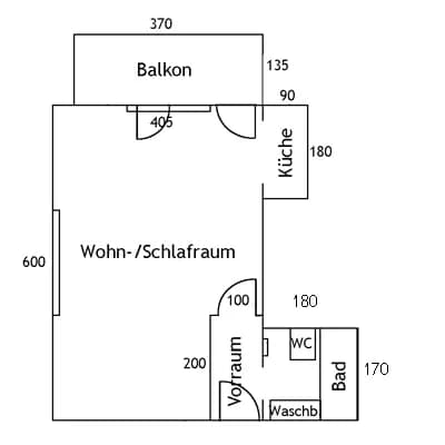 Wohnung mieten in Innsbruck – 29 m², € 900 – Bild 3 von 3