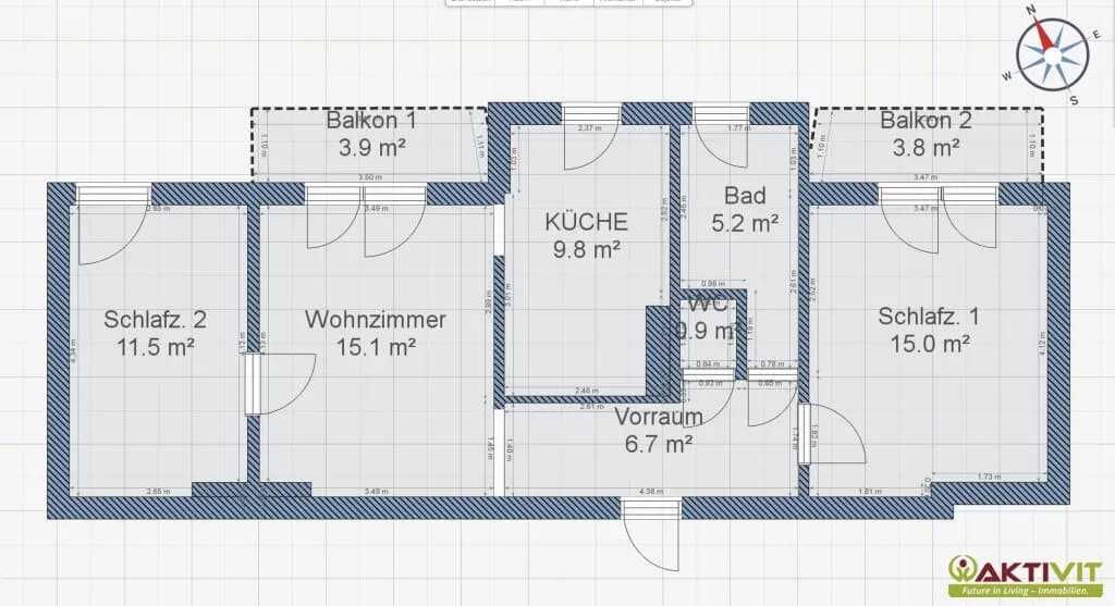 3-Zimmer-Wohnung kaufen in Voitsberg – 69 m², € 158.000 – Bild 11 von 11
