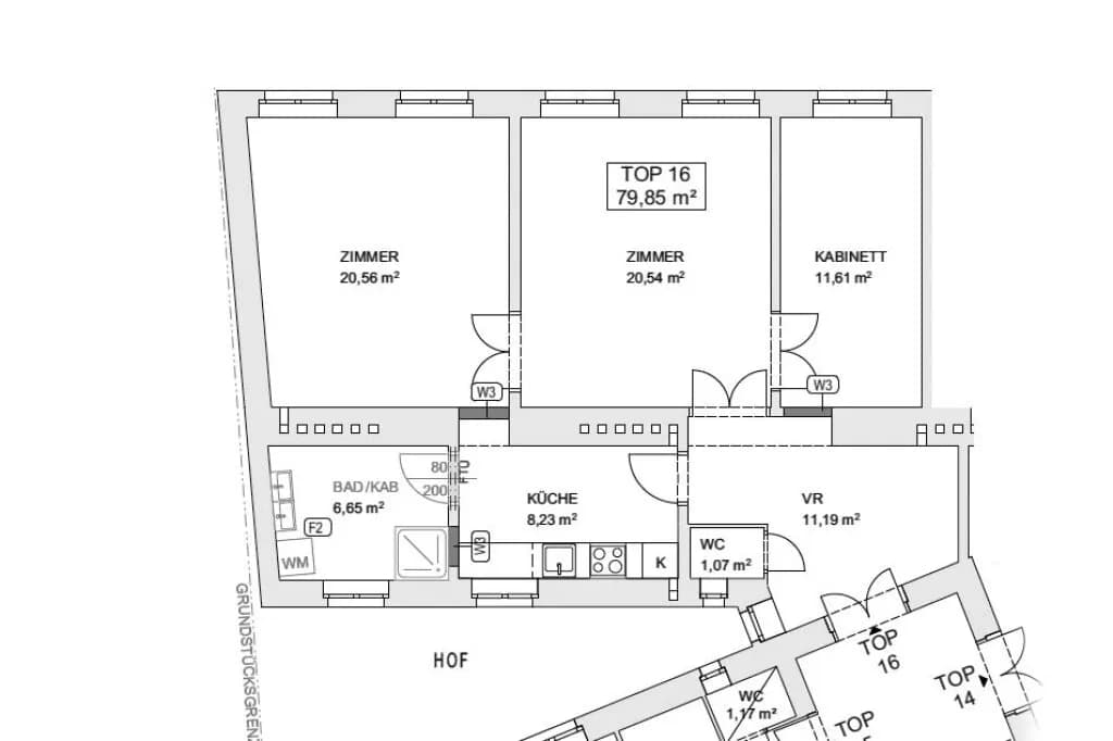 3-Zimmer-Wohnung kaufen in Wien – 79,85 m², € 669.000 – Bild 16 von 16