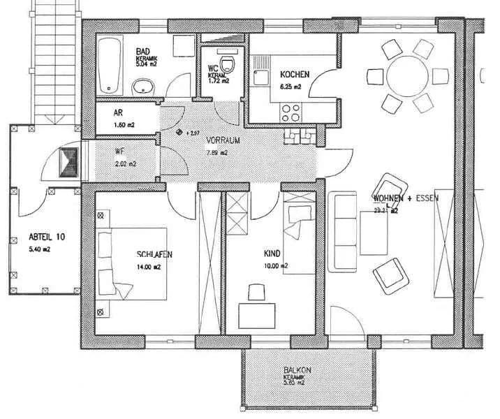 3-Zimmer-Wohnung mieten in Voitsberg – 77,73 m², € 702 – Bild 2 von 2