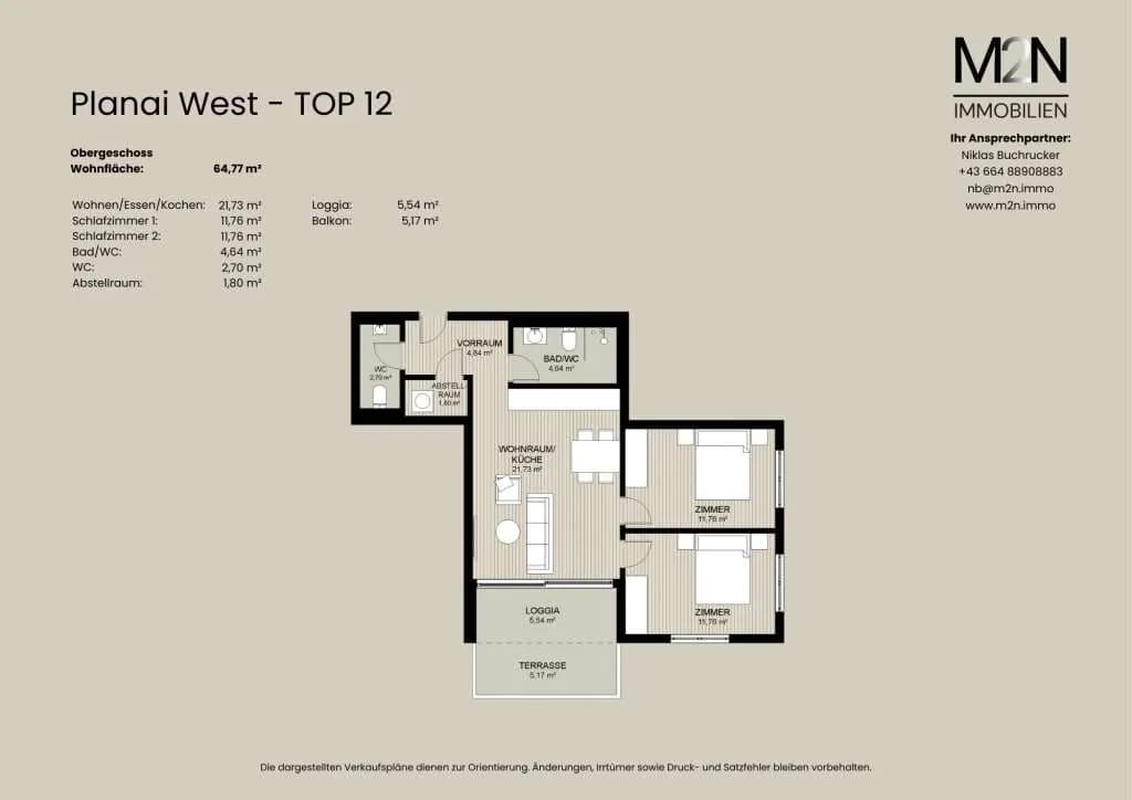 3-Zimmer-Wohnung kaufen in Liezen – 64,77 m², € 876.563 – Bild 5 von 5