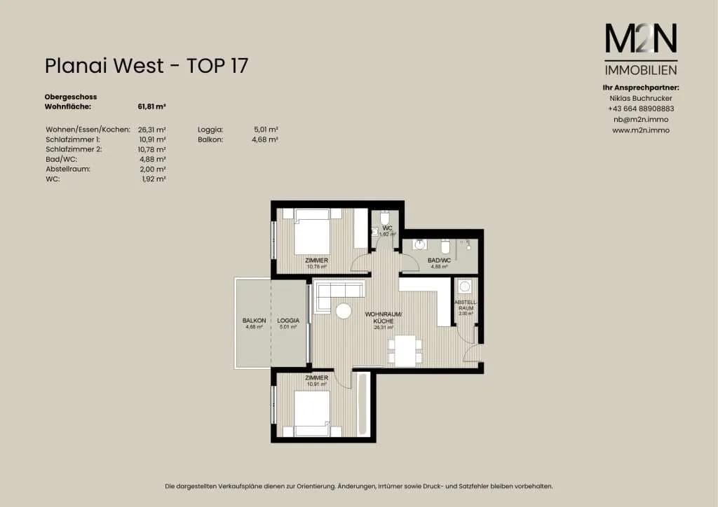 3-Zimmer-Wohnung kaufen in Liezen – 61,81 m², € 833.188 – Bild 5 von 5
