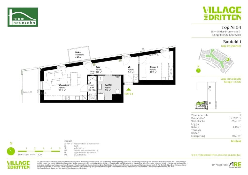 2-Zimmer-Wohnung mieten in Wien – 55,41 m², € 1.279 – Bild 29 von 29