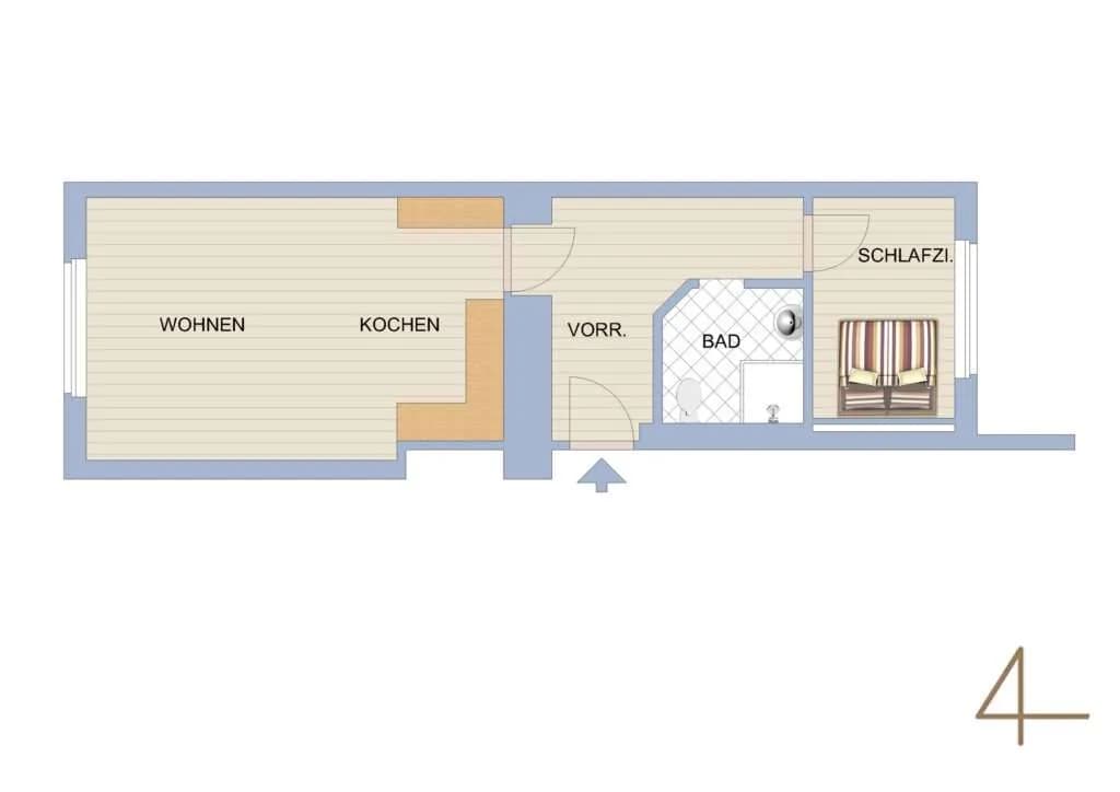 2-Zimmer-Wohnung kaufen in Wien – 37 m², € 257.000 – Bild 5 von 5