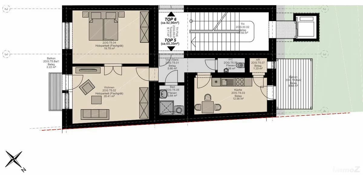 3-Zimmer-Wohnung kaufen in Graz – 63,35 m², € 375.000 – Bild 2 von 2