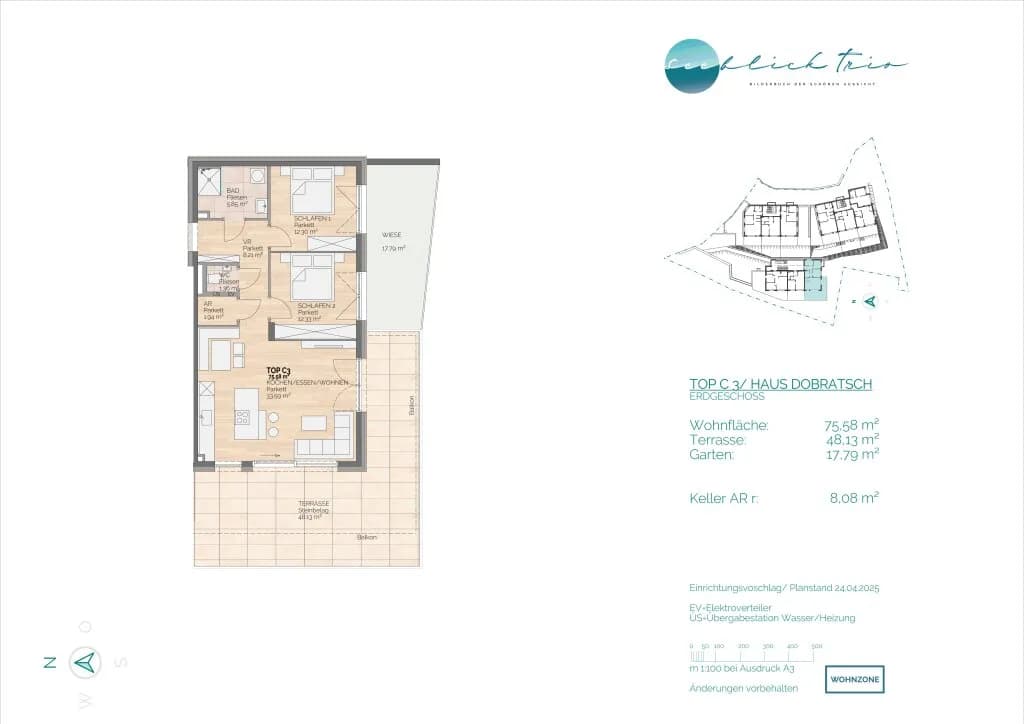 3-Zimmer-Wohnung kaufen in Villach – 75,58 m², € 656.250 – Bild 2 von 4