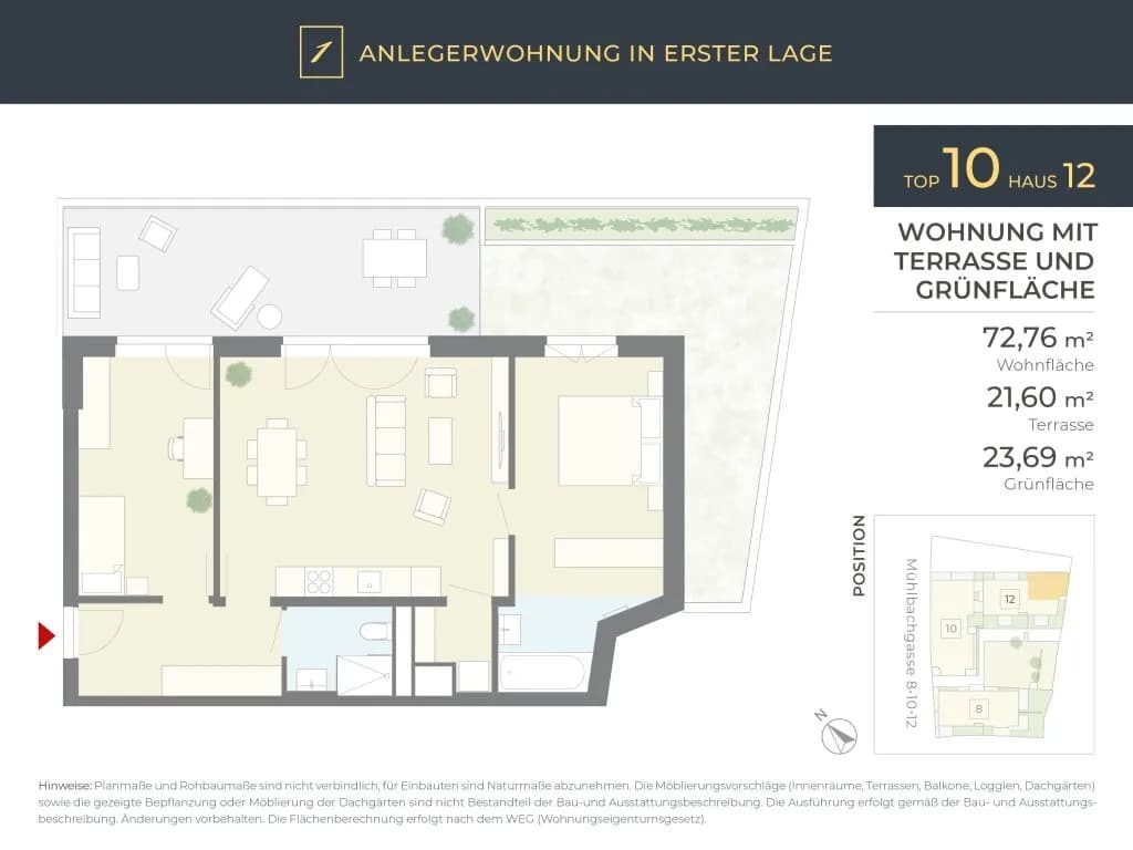 3-Zimmer-Wohnung kaufen in Krems an der Donau – 72,76 m², € 441.000 – Bild 7 von 23