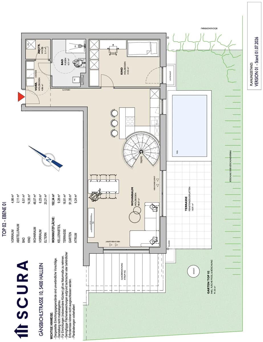 3-Zimmer-Wohnung kaufen in Hallein – 102,34 m², € 749.000 – Bild 10 von 11