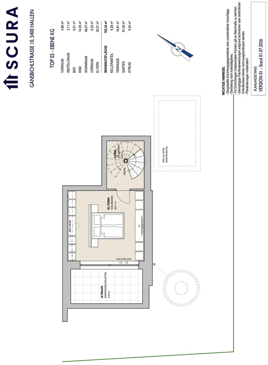 3-Zimmer-Wohnung kaufen in Hallein – 102,34 m², € 749.000 – Bild 11 von 11