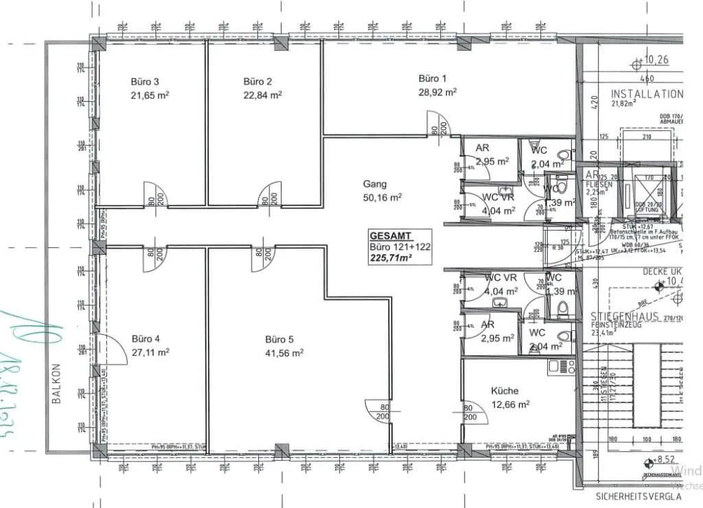 1-Zimmer-Gewerbeimmobilie mieten in Baden – 66 m², € 839 – Bild 9 von 9