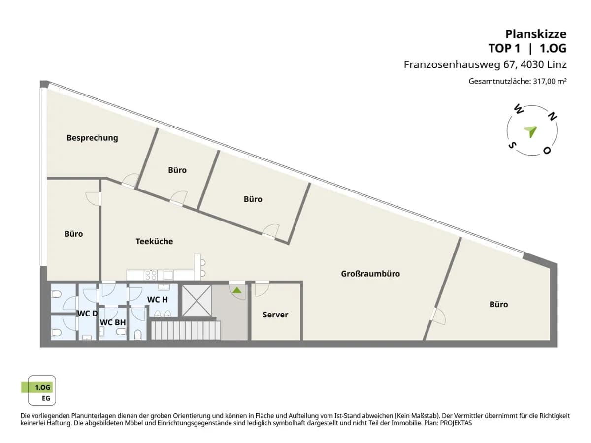 6-Zimmer-Gewerbeimmobilie mieten in Linz – 317 m², € 4.948 – Bild 10 von 10