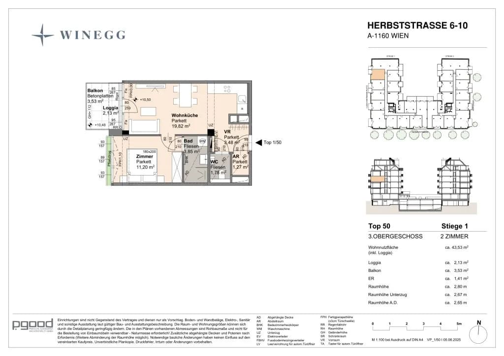 2-Zimmer-Wohnung kaufen in Wien – 43,53 m², € 323.700 – Bild 14 von 14