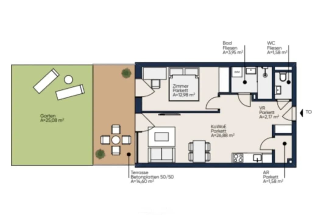 2-Zimmer-Wohnung mieten in Graz – 49,37 m², € 797 – Bild 13 von 13