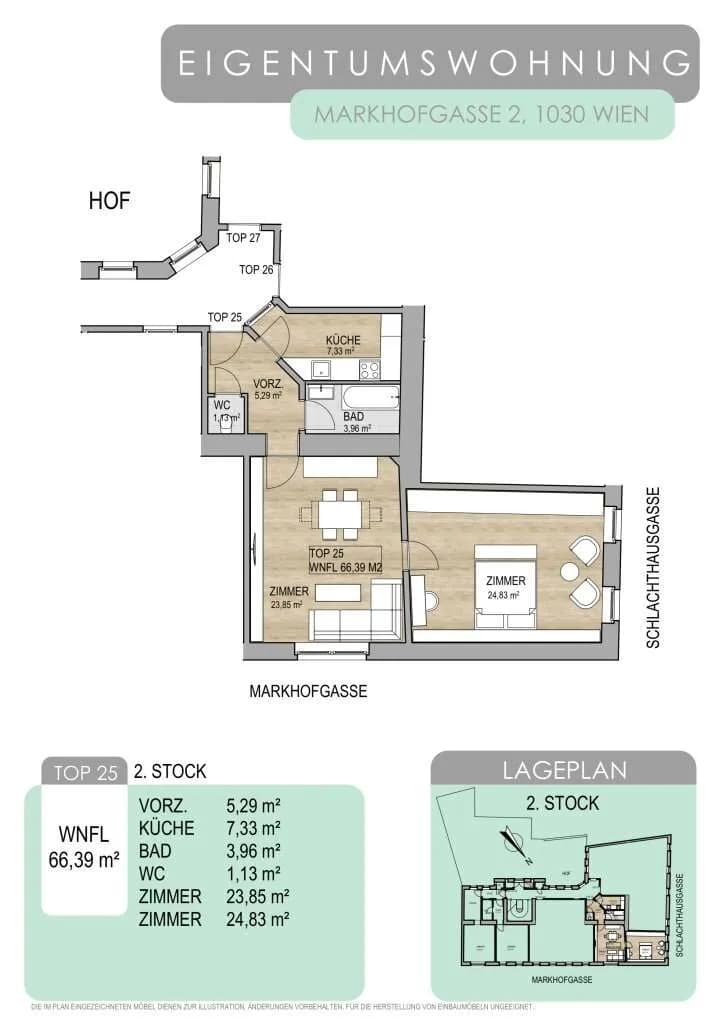 2-Zimmer-Wohnung kaufen in Wien – 66,39 m², € 385.000 – Bild 16 von 16
