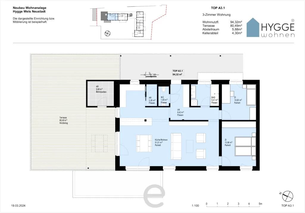 3-Zimmer-Wohnung kaufen in Wels – 94,32 m², € 746.100 – Bild 17 von 19