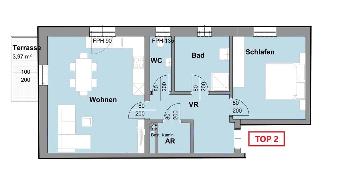 2-Zimmer-Wohnung mieten in Schärding – 62,56 m², € 769 – Bild 10 von 15