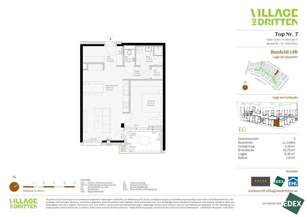 2-Zimmer-Wohnung kaufen in Wien – 62,74 m², € 444.000 – Bild 7 von 7