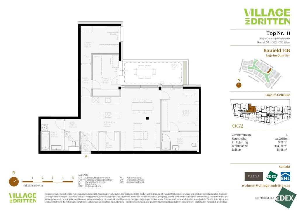 4-Zimmer-Wohnung kaufen in Wien – 104,87 m², € 849.000 – Bild 8 von 8