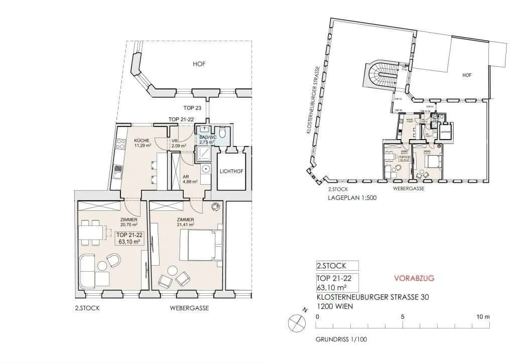 2-Zimmer-Wohnung kaufen in Wien – 63,1 m², € 329.000 – Bild 11 von 11