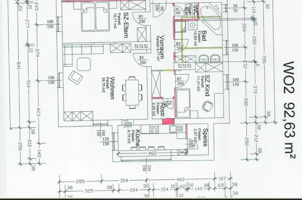 3-Zimmer-Wohnung mieten in Villach – 90 m², € 930 – Bild 3 von 11