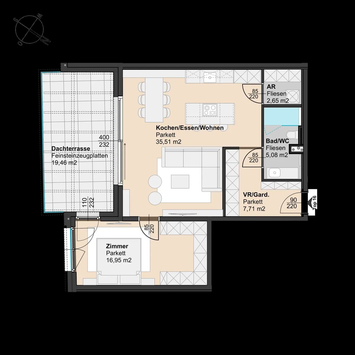 2-Zimmer-Wohnung kaufen in Mödling – 67 m², € 575.000 – Bild 9 von 9