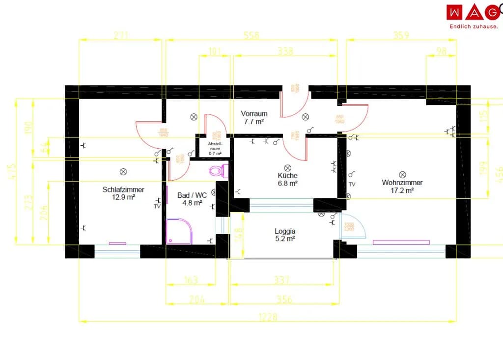 2-Zimmer-Wohnung mieten in Linz – 56,4 m², € 742 – Bild 5 von 5